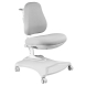 Комплект Anatomica Genius парта + кресло + надстройка + выдвижной ящик + подставка для книг белый/серый с серым креслом Robin